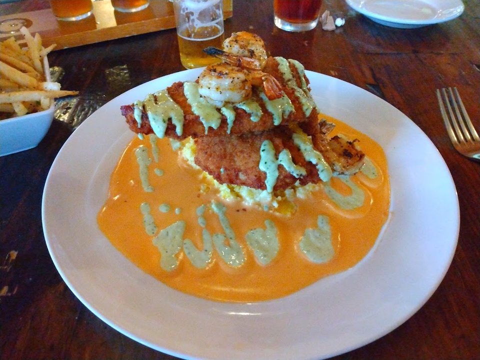 Andoullie Crusted Red Fish